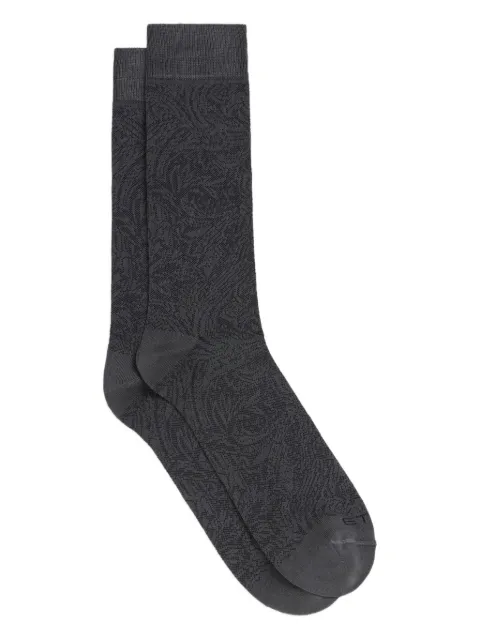 ETRO leafy jacquard socks