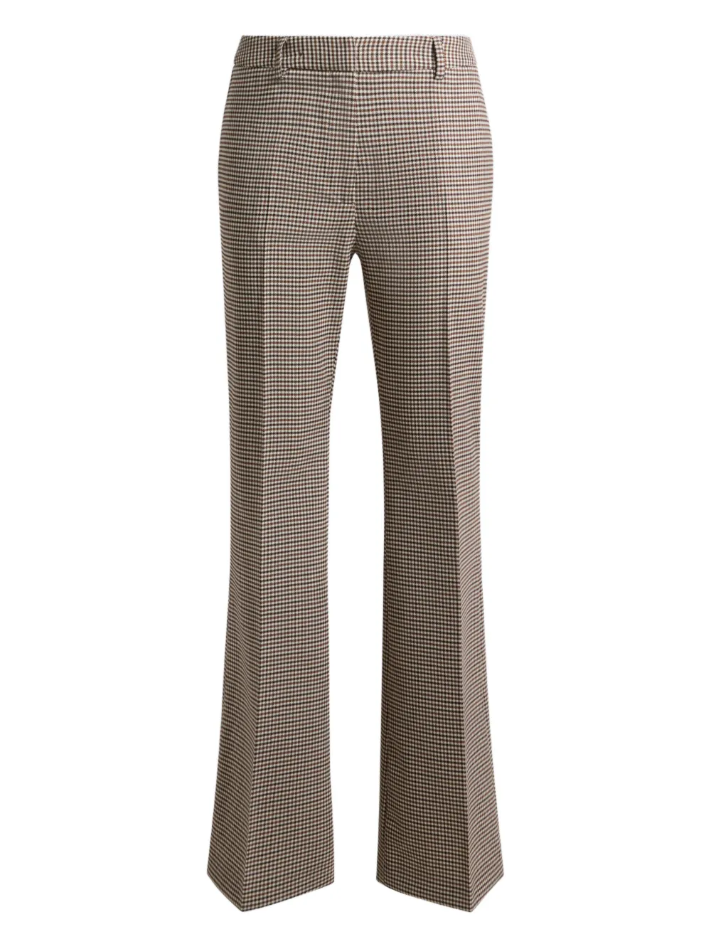 ETRO bootcut gingham trousers - Marrone