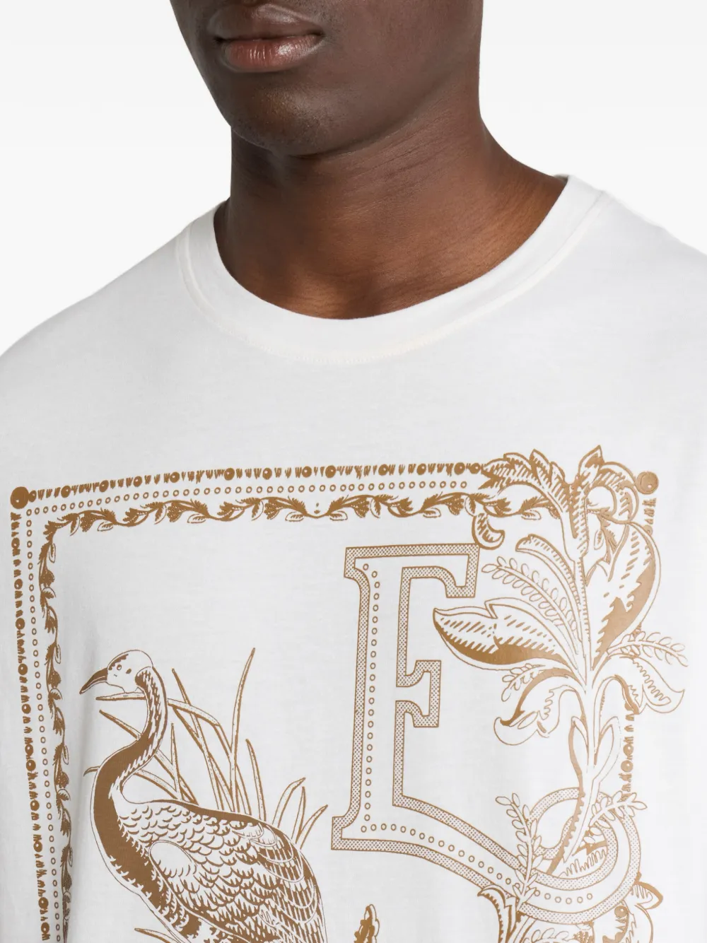 ETRO Katoenen T-shirt met print Wit