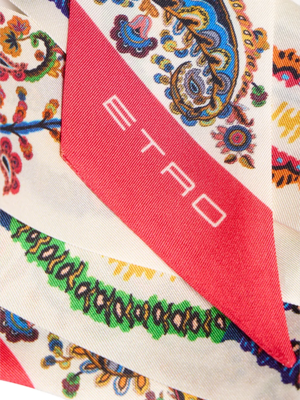 ETRO paisley floral silk scarf - Beige