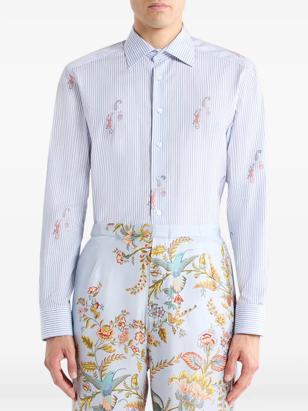 ETRO Overhemd met jacquard - Wit