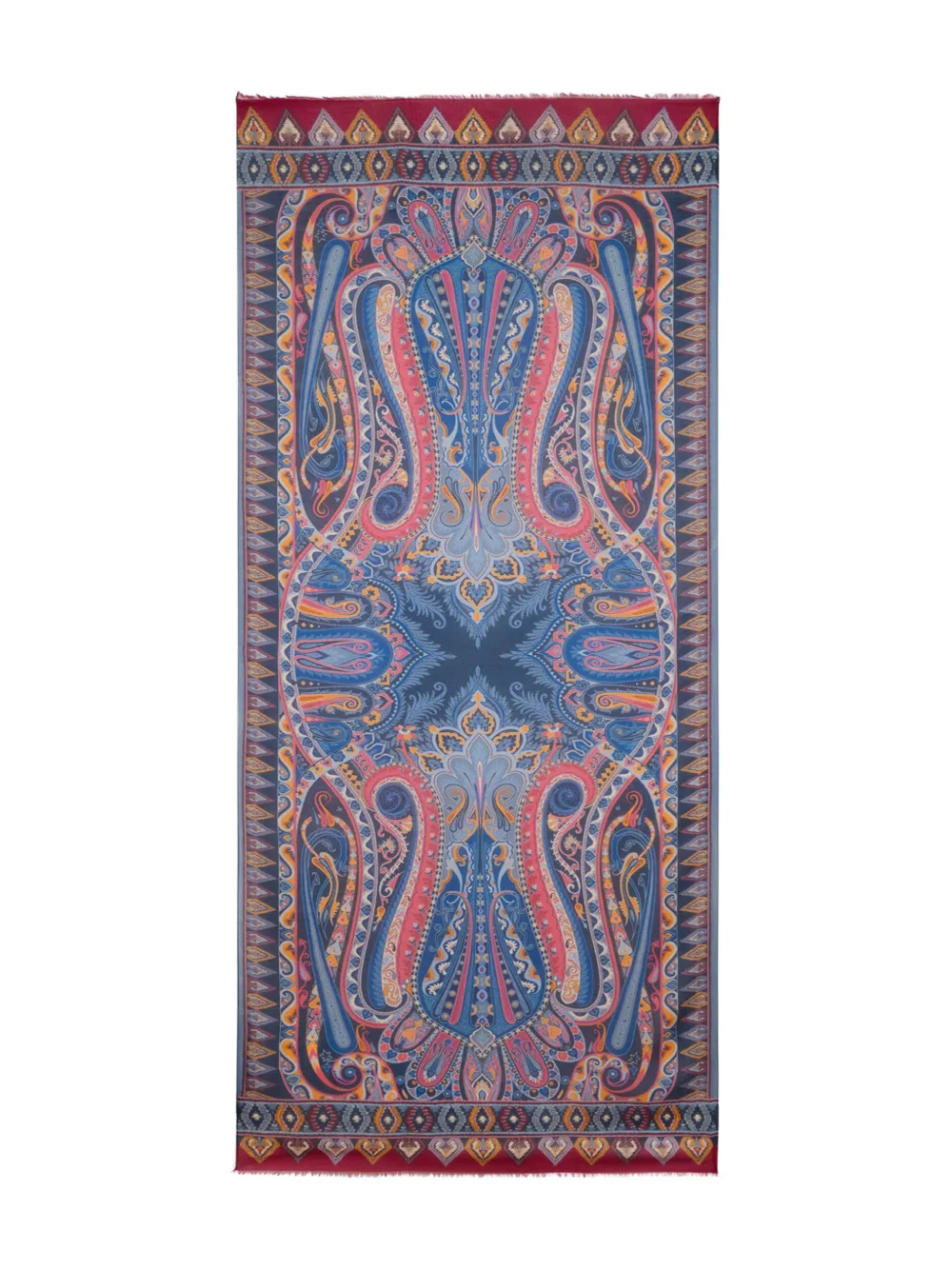 ETRO floral paisley scarf - Blu