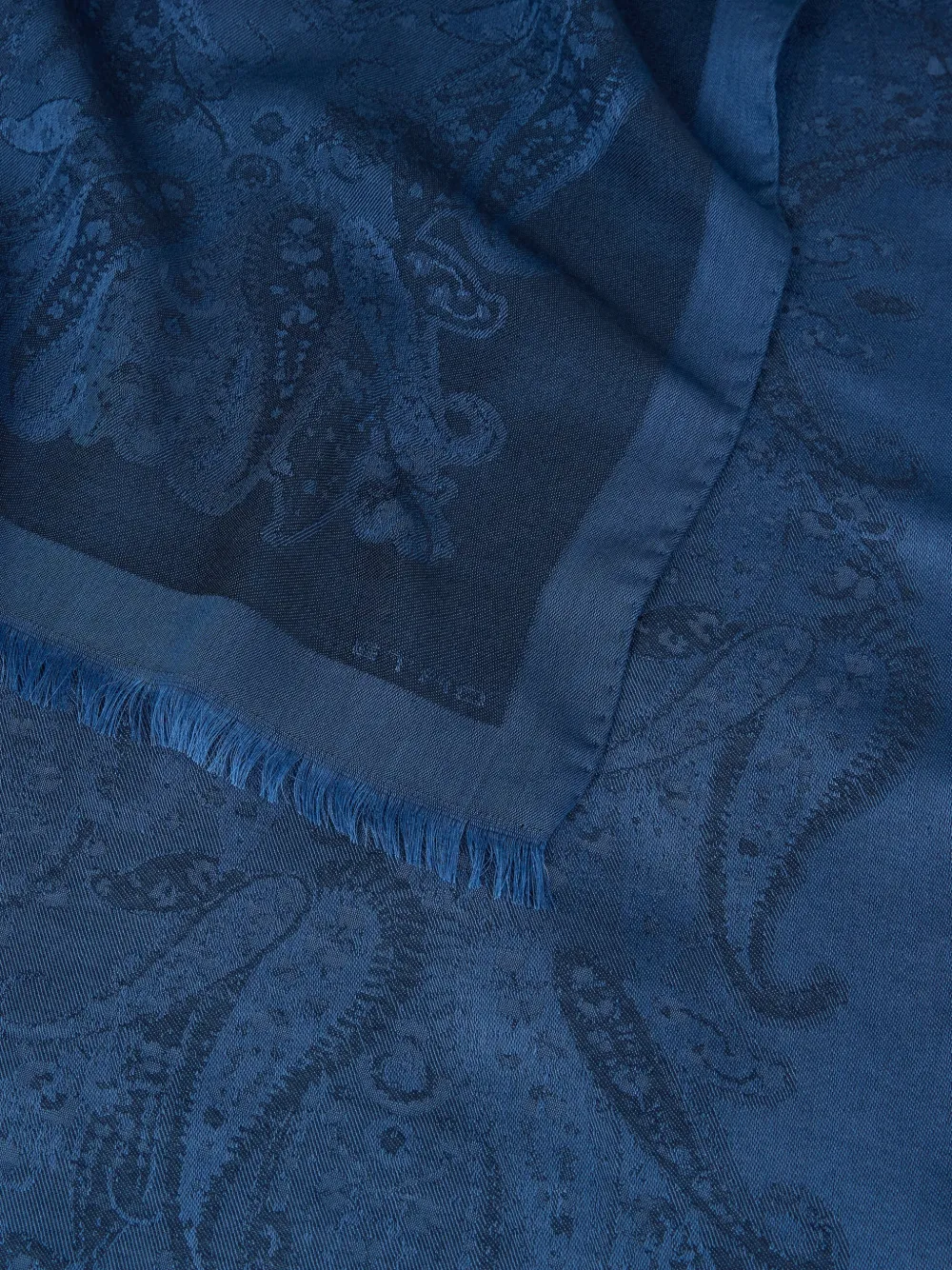 ETRO jacquard paisley-motif scarf - Blauw