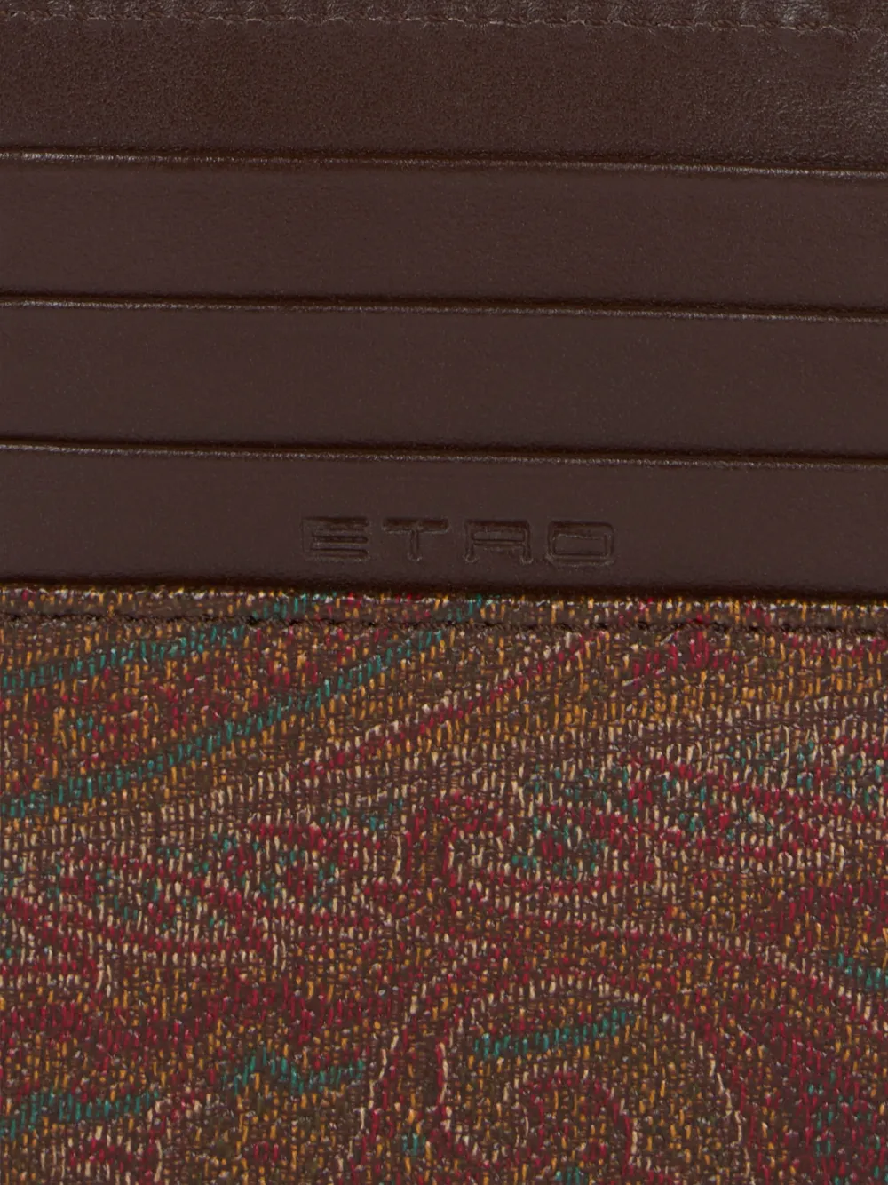 ETRO Arnica paisley zip card holder Bruin