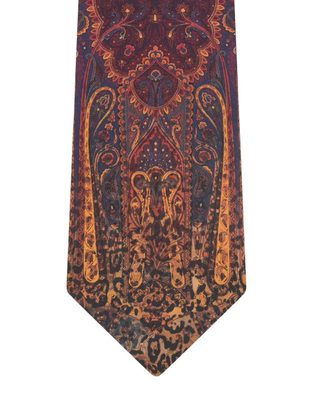 ETRO paisley animal-motif tie - Bruin