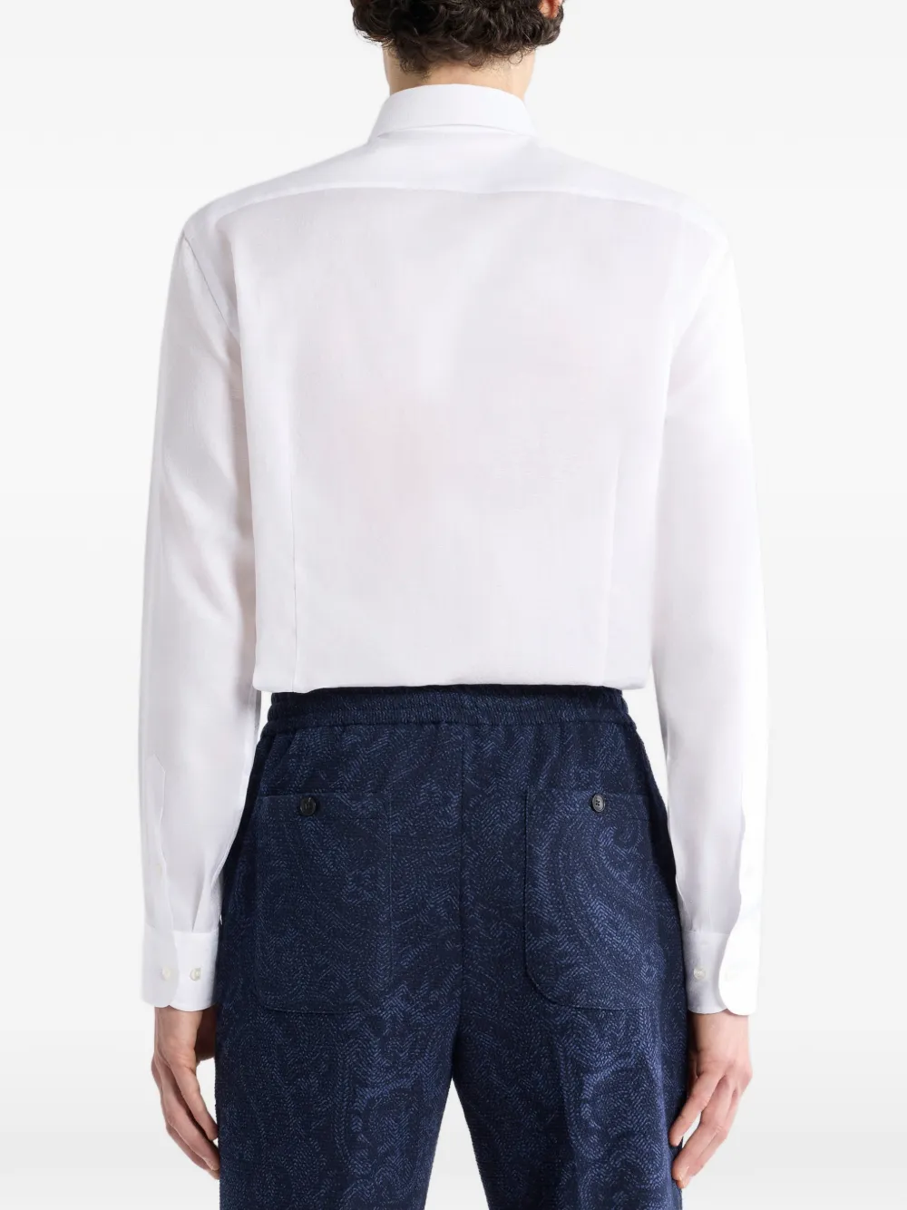 ETRO jacquard pegaso embroidery shirt Wit