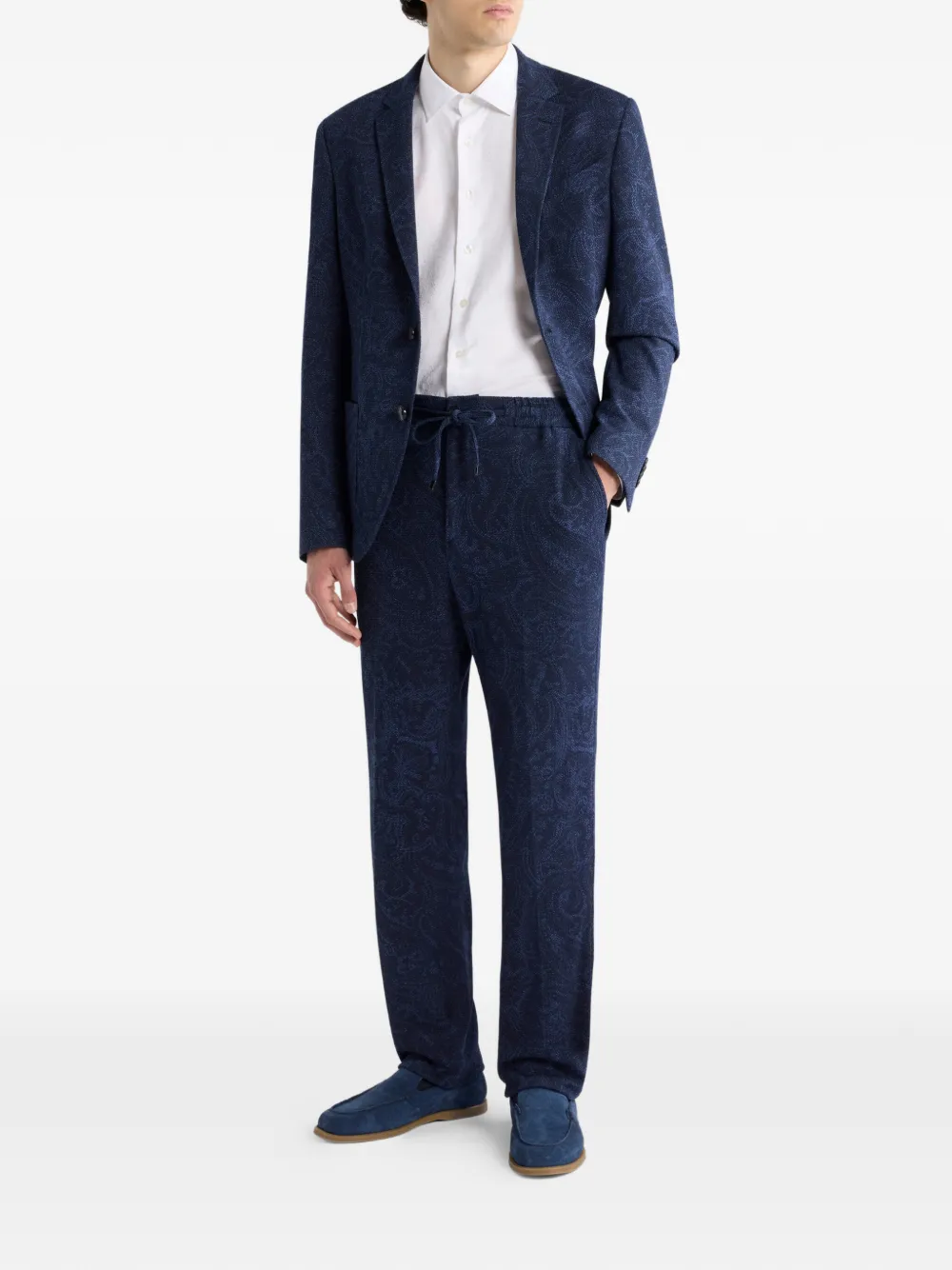 ETRO jacquard pegaso embroidery shirt - Wit