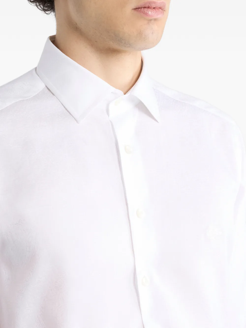 ETRO jacquard pegaso embroidery shirt Wit