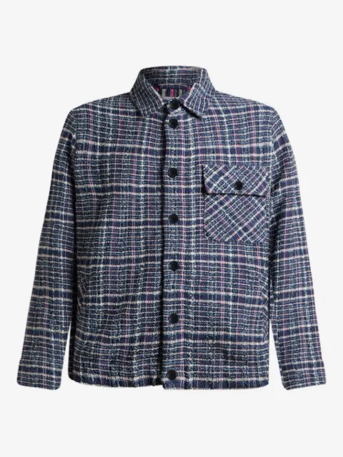 ETRO chamarra con motivo de cuadros en jacquard