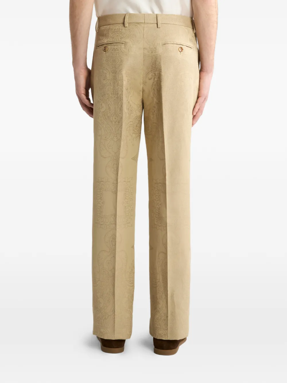 ETRO Broek met bloemen jacquard Beige