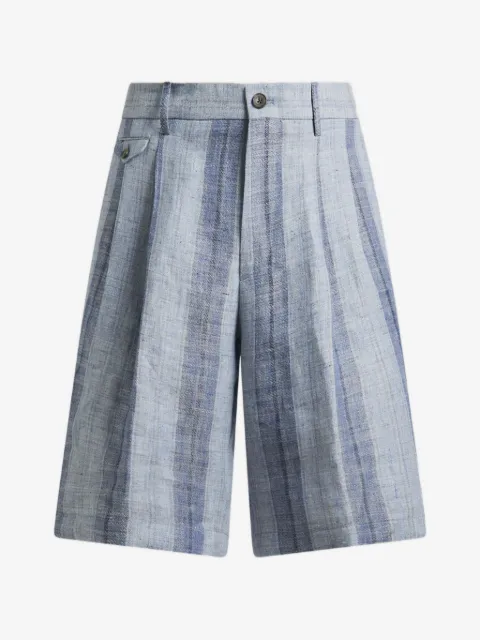 ETRO striped linen shorts