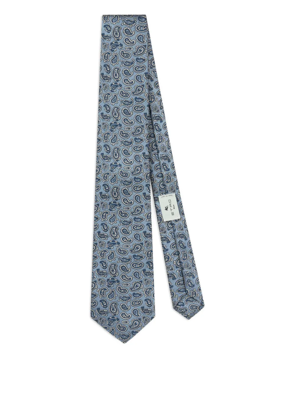 ETRO jacquard paisley silk tie - Blu