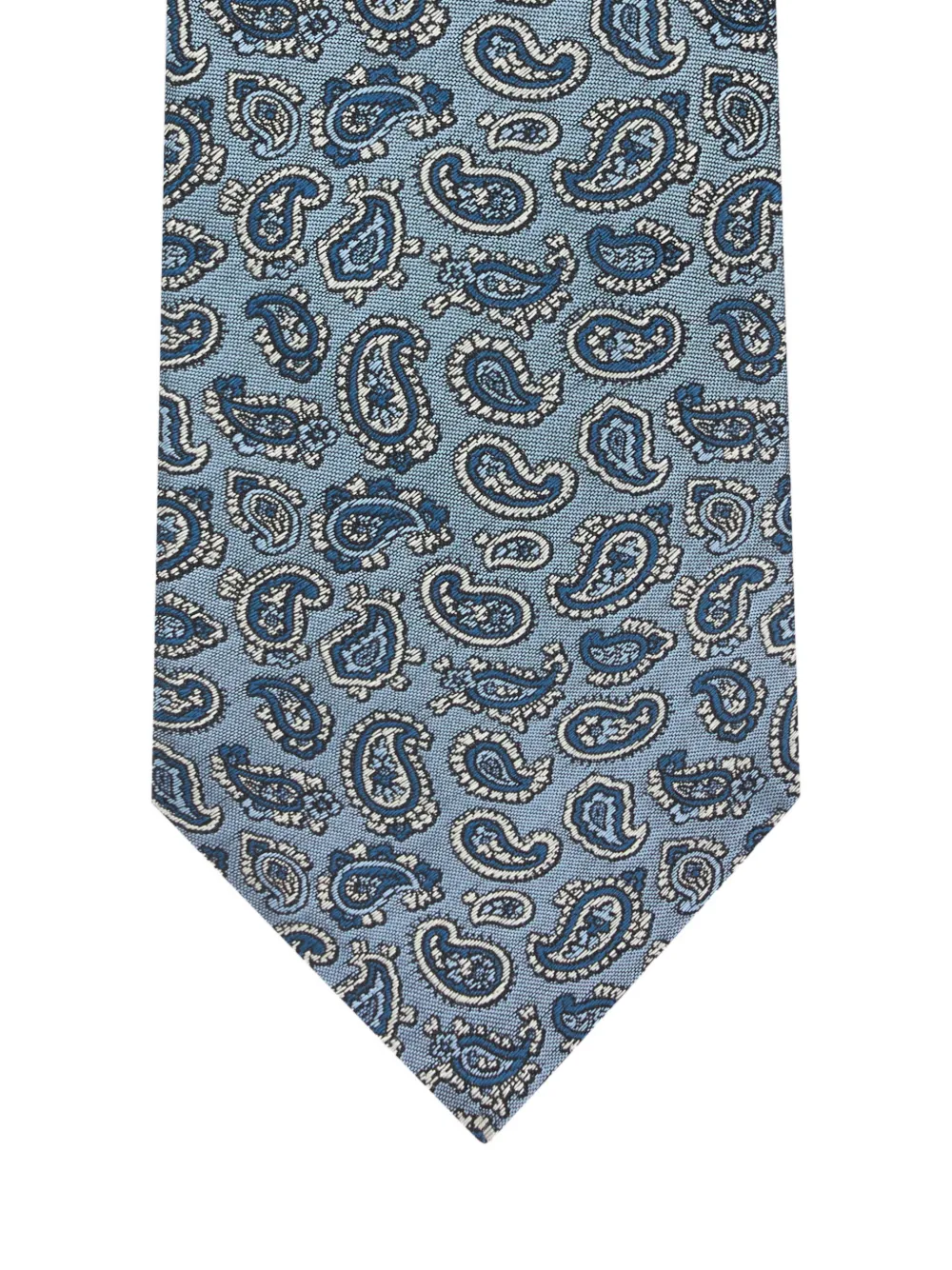ETRO jacquard paisley silk tie - Blauw