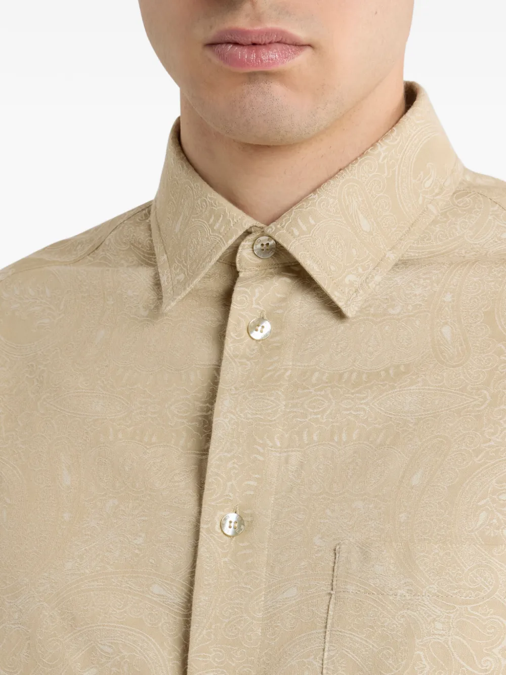 ETRO Overhemd met paisley-patroon Beige