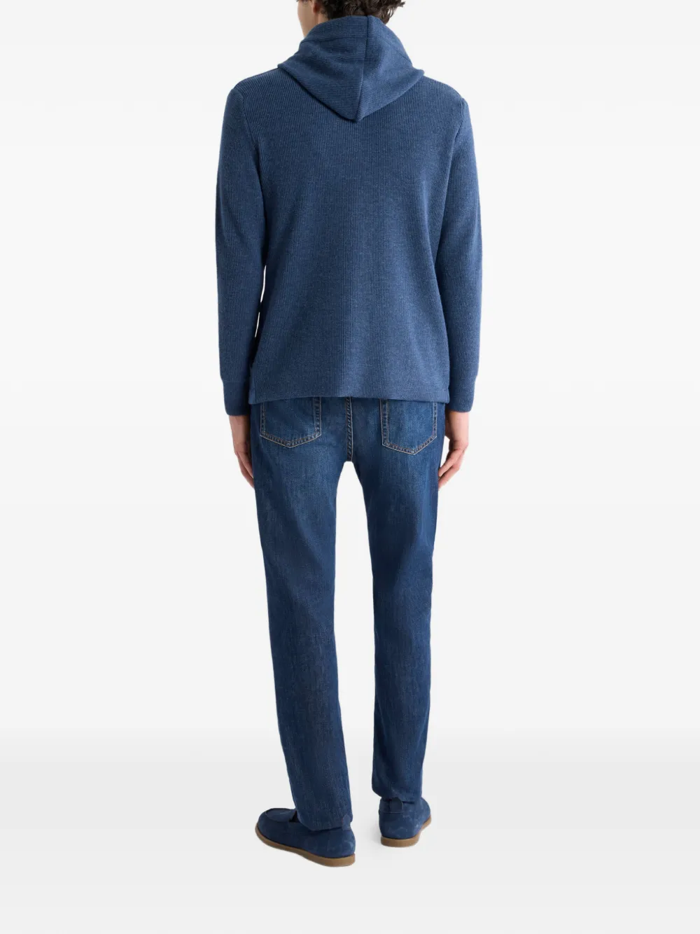 ETRO Wollen jack met afneembare capuchon Blauw