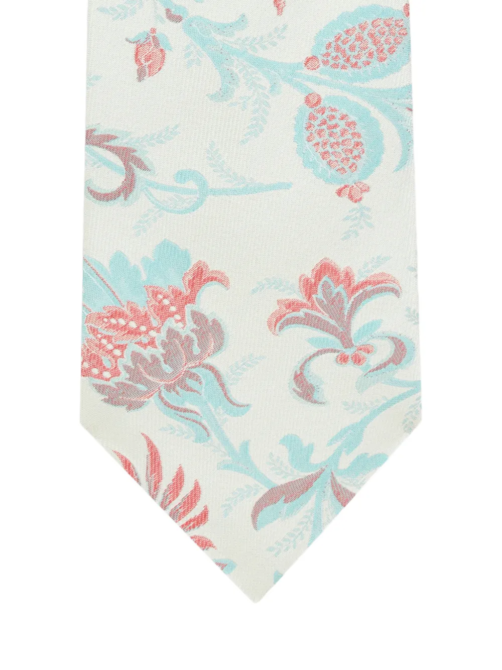 ETRO jacquard floral motif tie - Beige