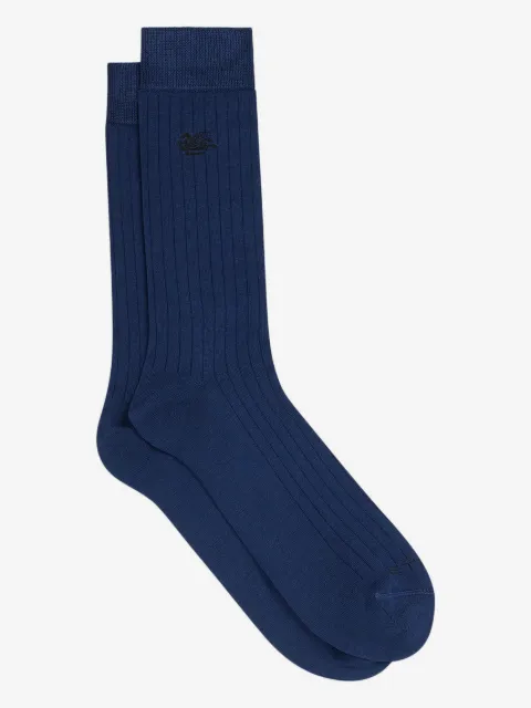 ETRO pegaso logo ribbed socks