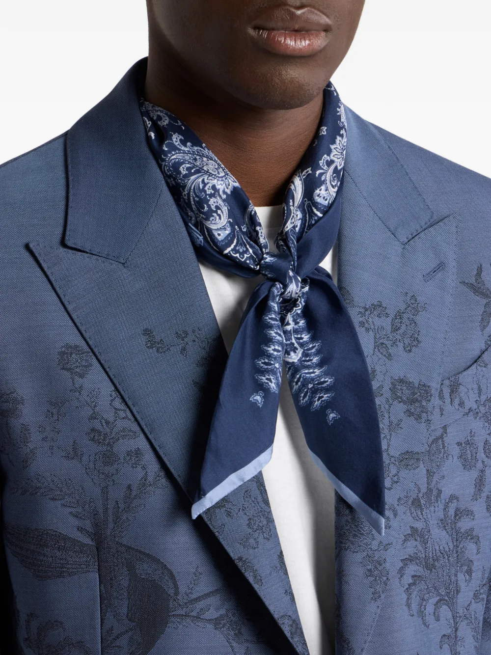 ETRO Sjaal met paisley-patroon Blauw