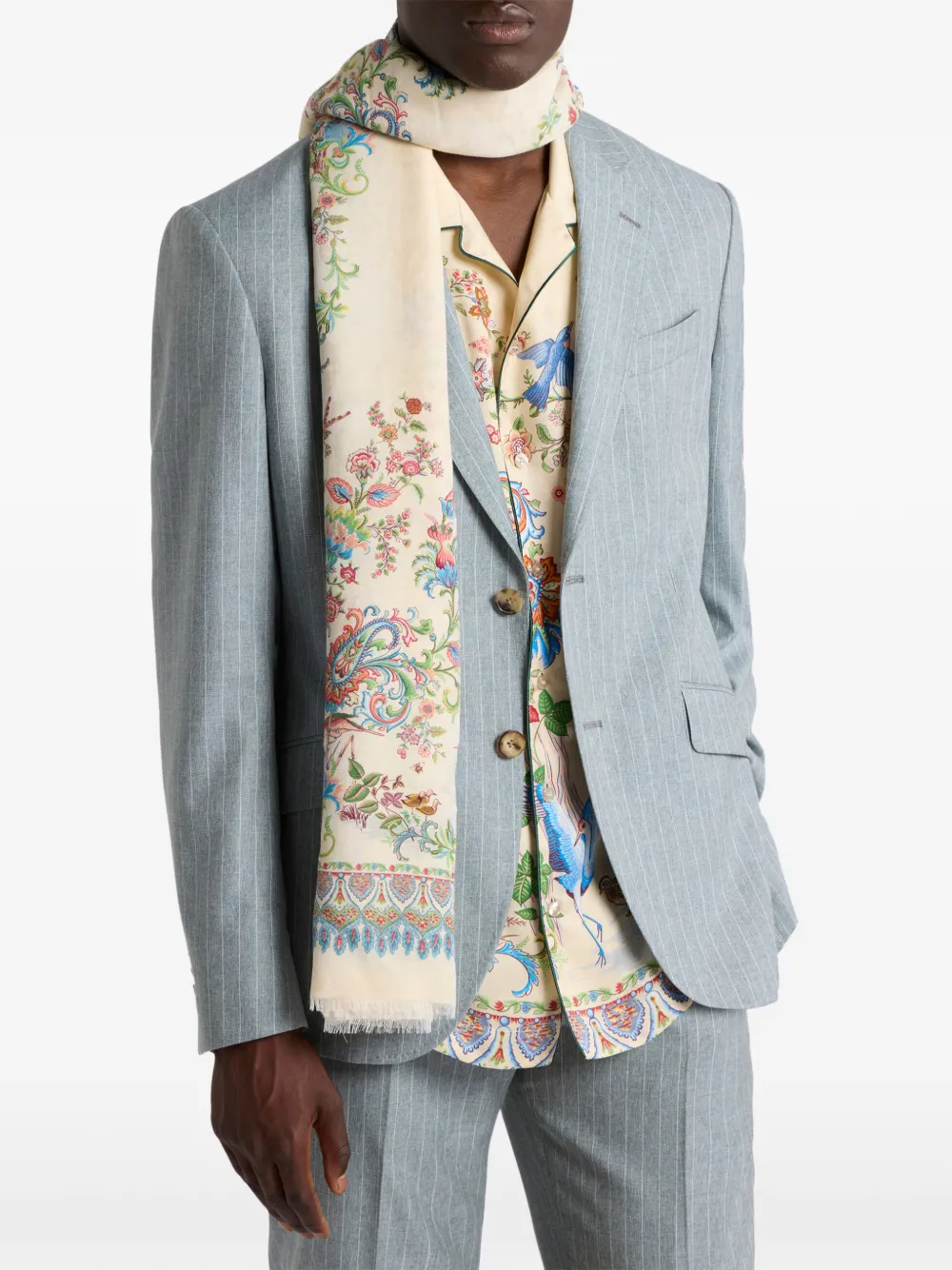  Etro Floral-print Scarf - Neutrals 