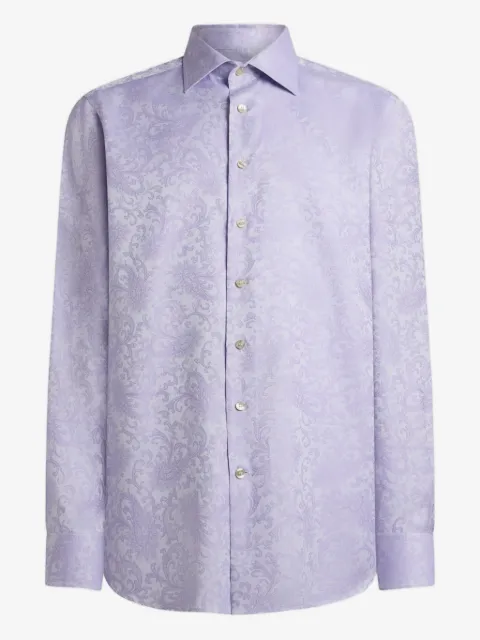 ETRO camisa con motivo de cachemira en jacquard