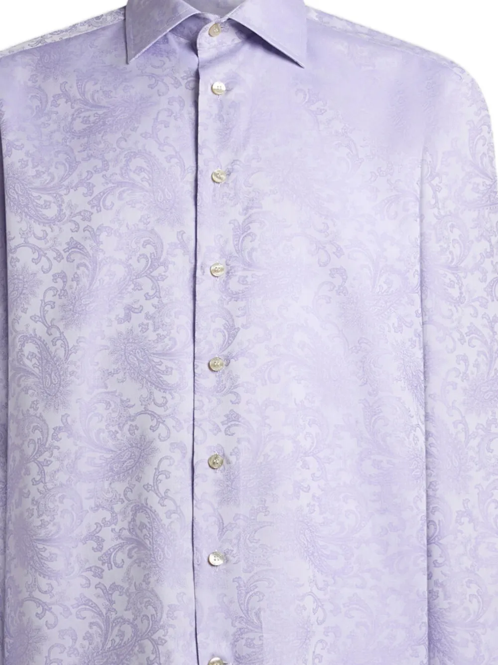 ETRO paisley cotton jacquard shirt - Paars