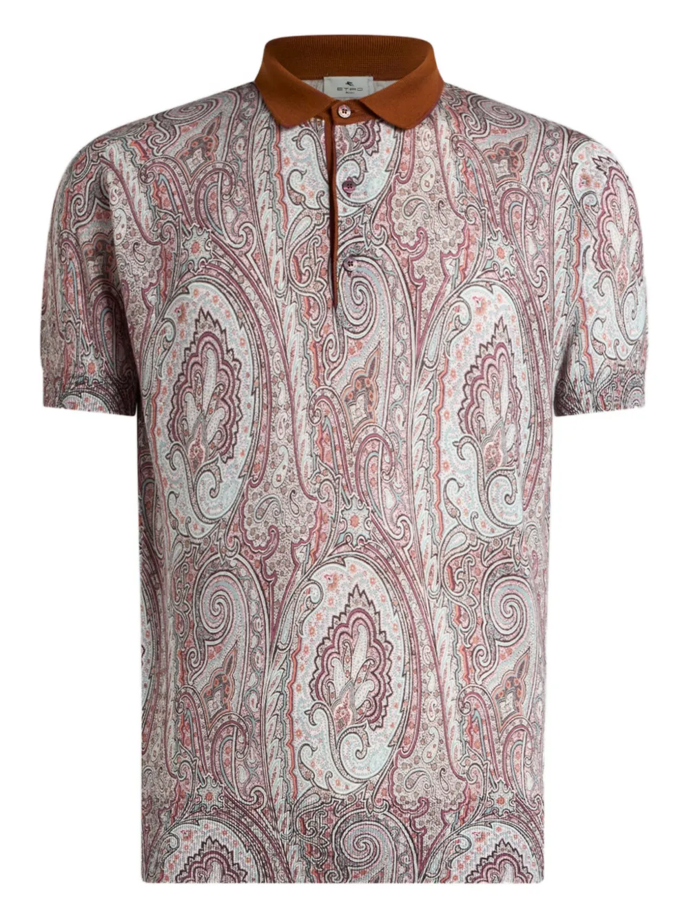 ETRO floral paisley polo shirt - Marrone