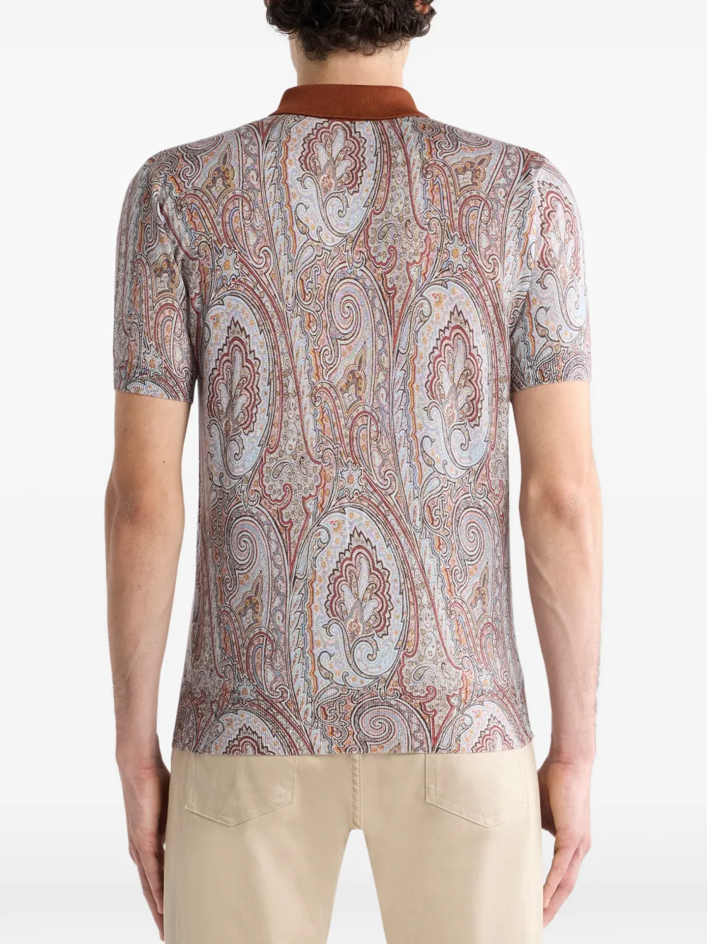 ETRO floral paisley polo shirt Bruin
