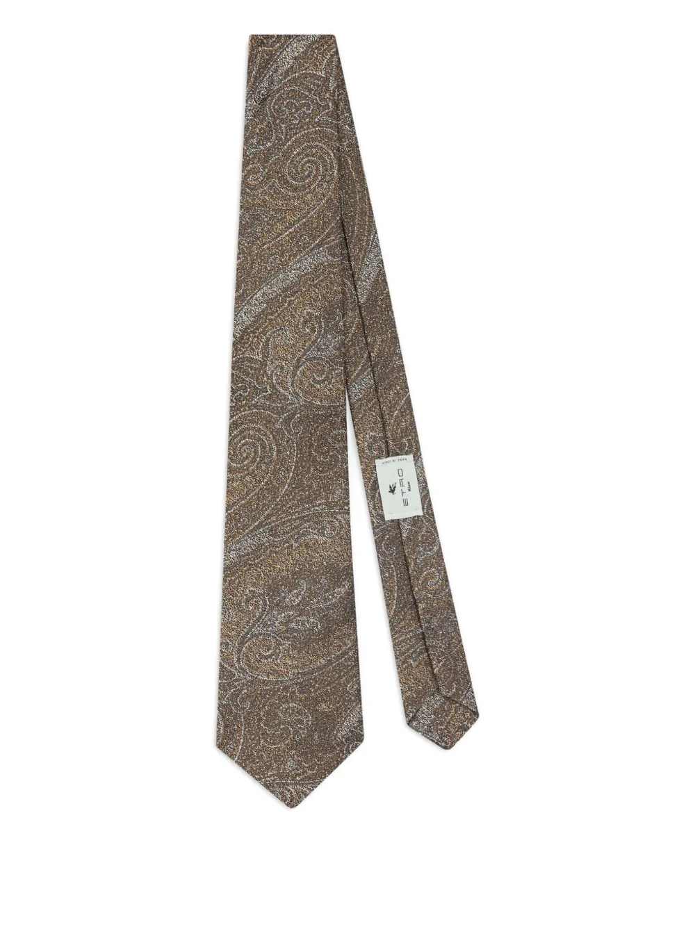 ETRO jacquard motif silk tie | Brown | Image 1