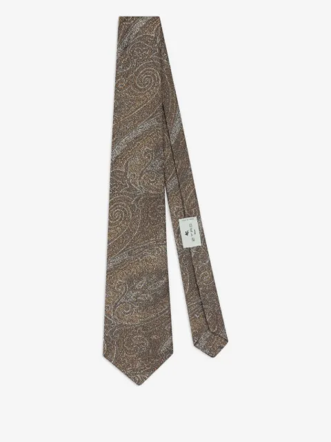 ETRO jacquard motif silk tie