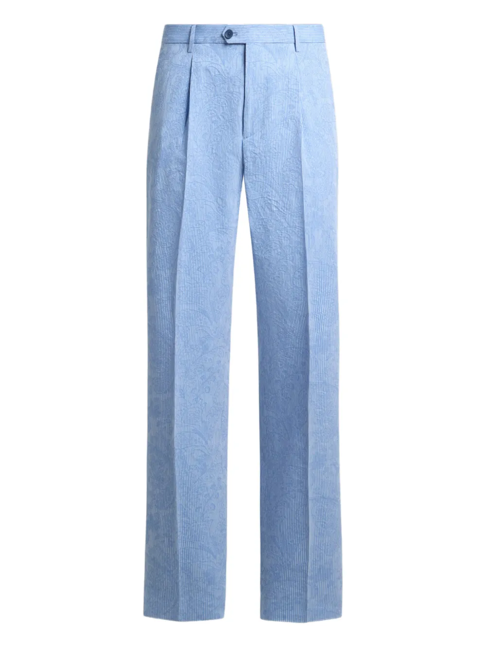 ETRO floral-jacquard trousers - Blu