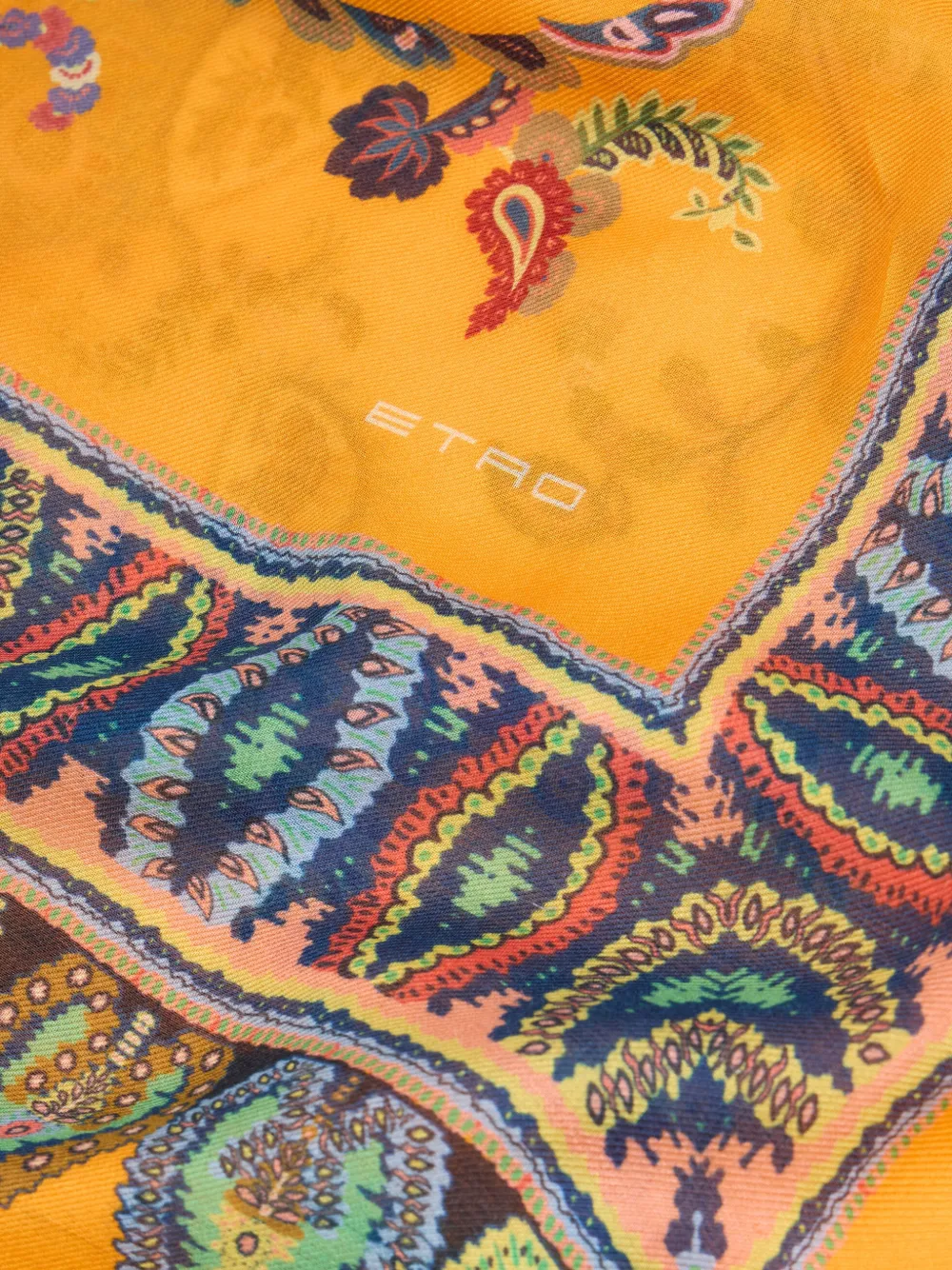 ETRO floral paisley scarf - Geel