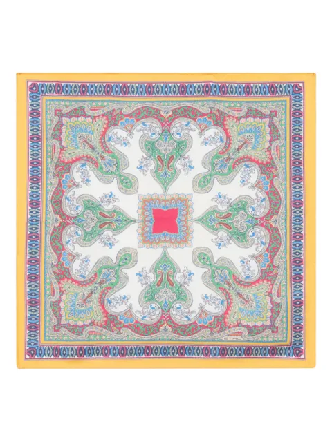 ETRO floral paisley silk pocket square