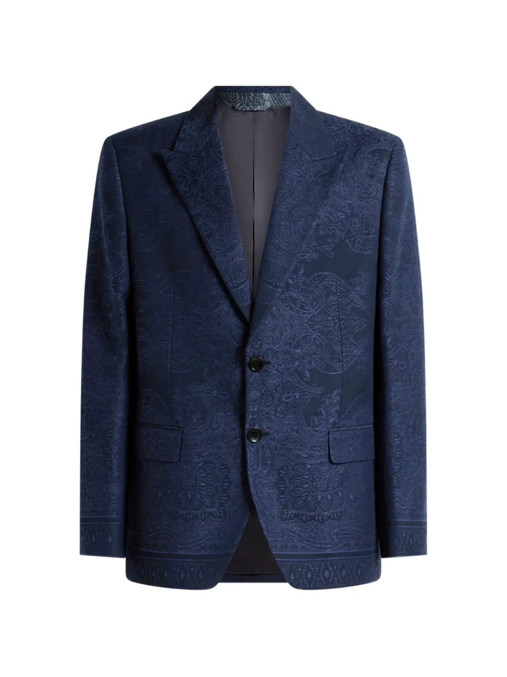 ETRO jacquard floral paisley jacket - Blu
