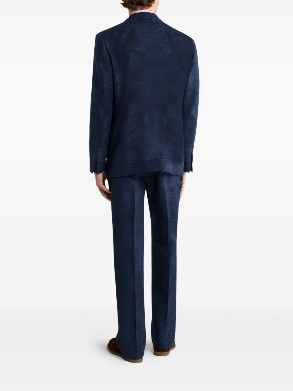 ETRO Jack met bloemen jacquard en paisley-print Blauw