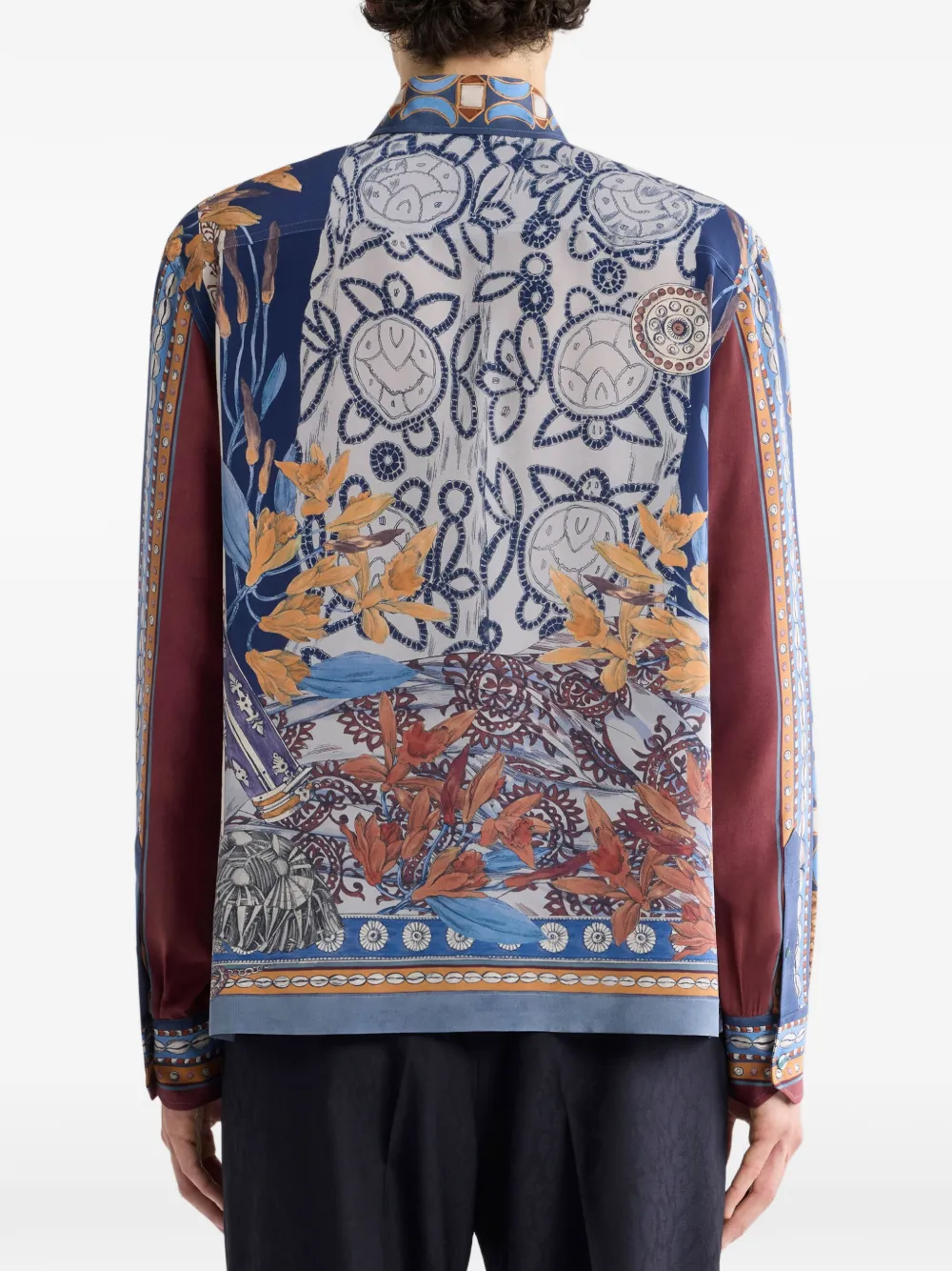 ETRO Overhemd met luipaardprint Blauw