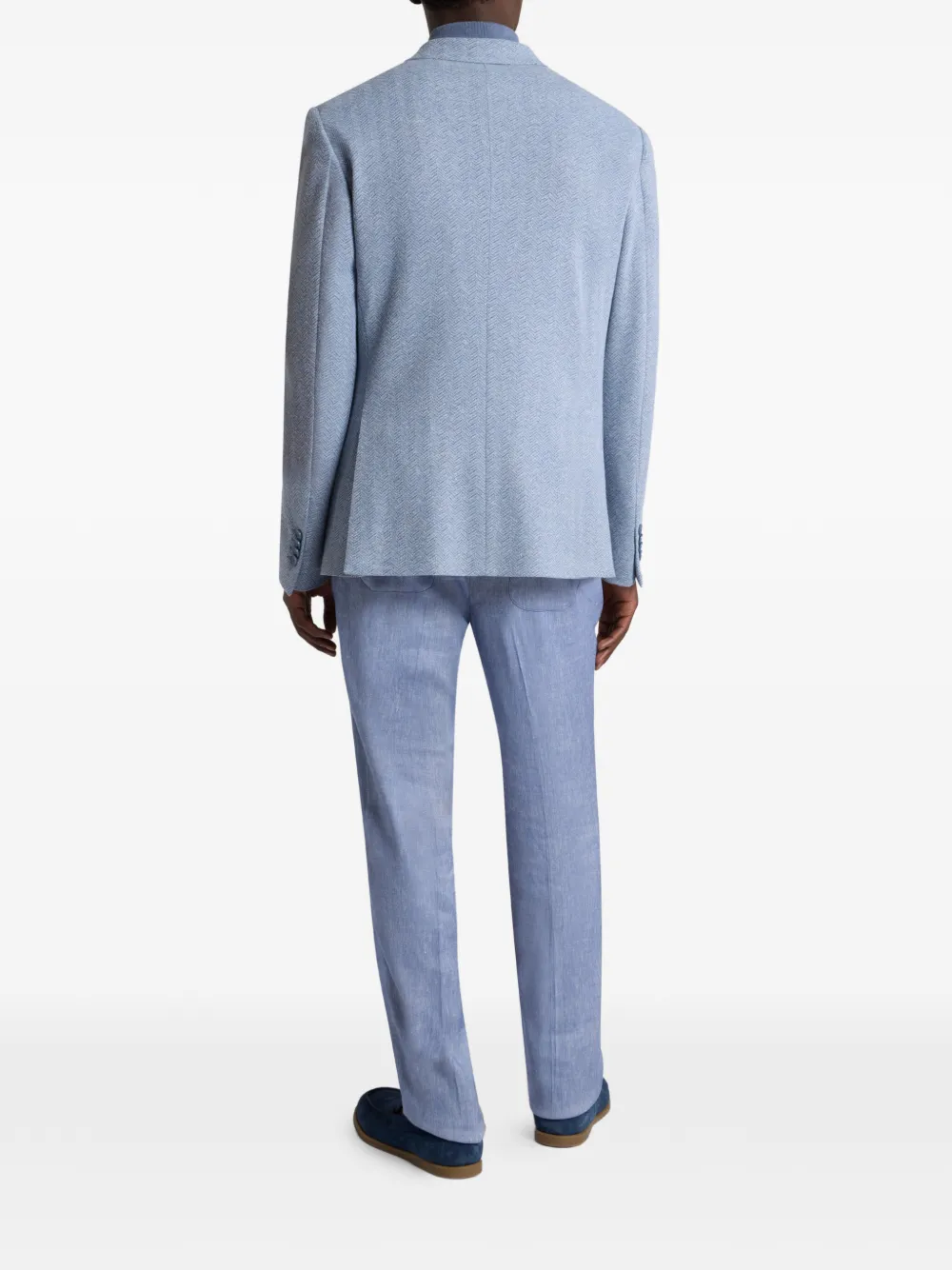 ETRO Blazer met gekerfde revers Blauw