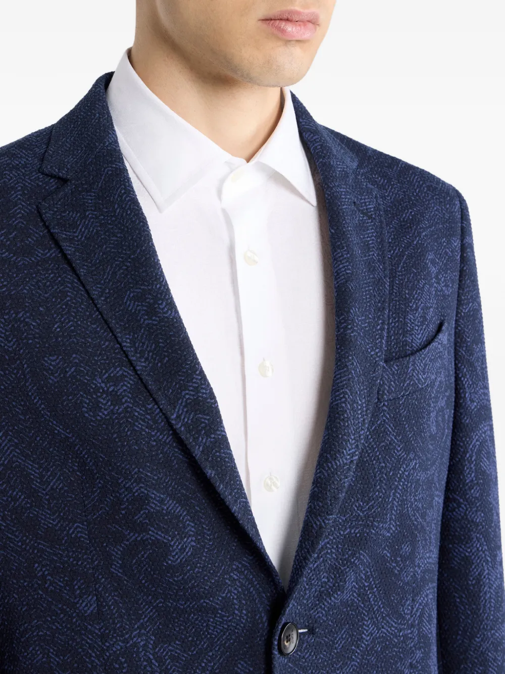 ETRO Blazer met enkele rij knopen Blauw
