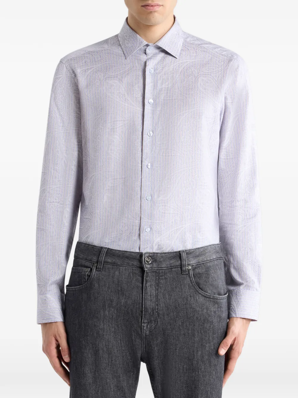 ETRO Poloshirt met jacquard Paars