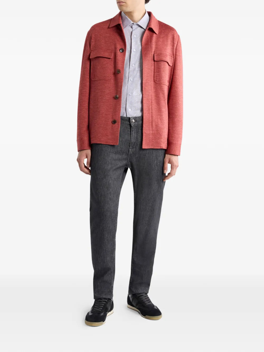 ETRO cotton jacquard shirt - Paars