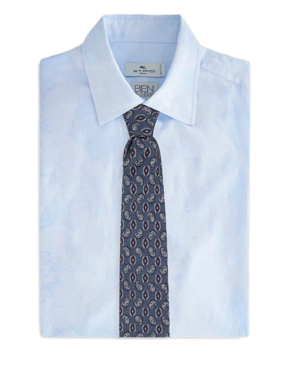 ETRO jacquard paisley tie Blauw