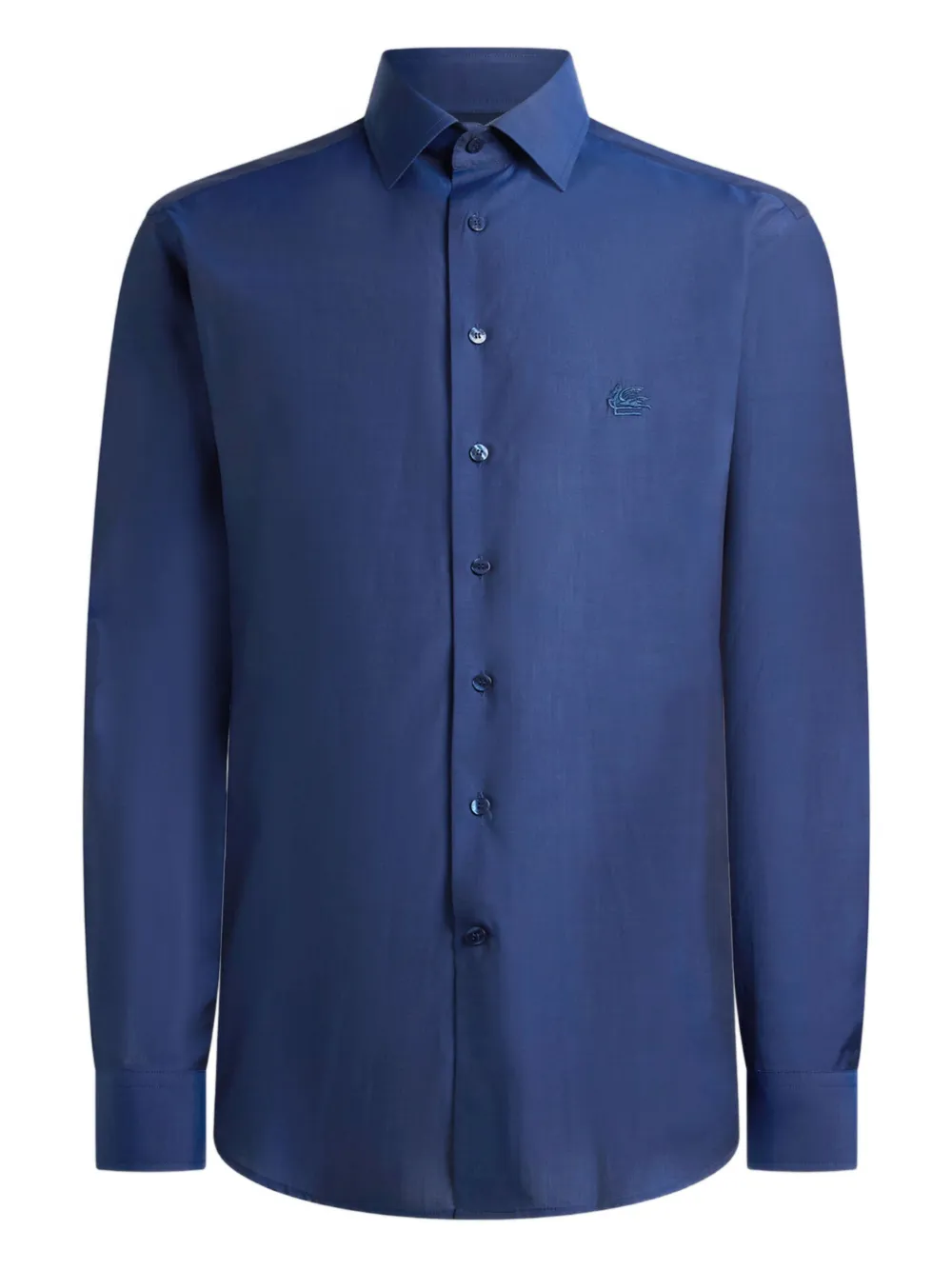 ETRO Pegaso-embroidery shirt - Blau