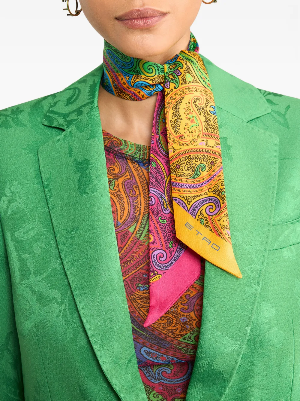 Etro Silk Scarf In Animal Print