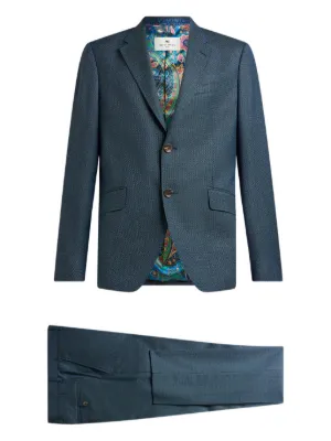 ETRO チェック スーツ | ブルー | FARFETCH JP