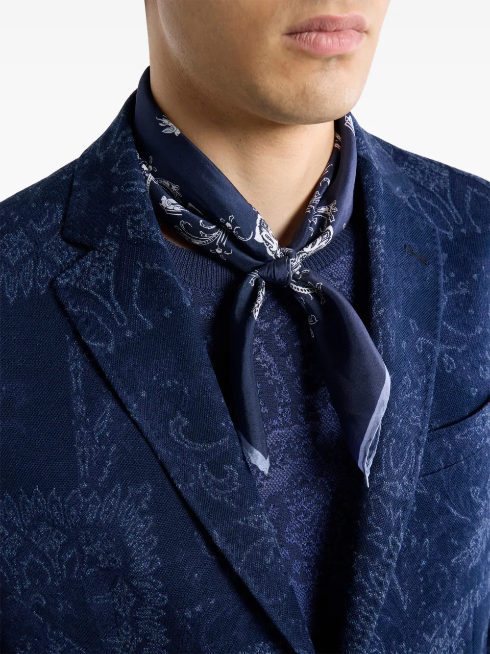ETRO Sjaal met paisley-patroon Blauw