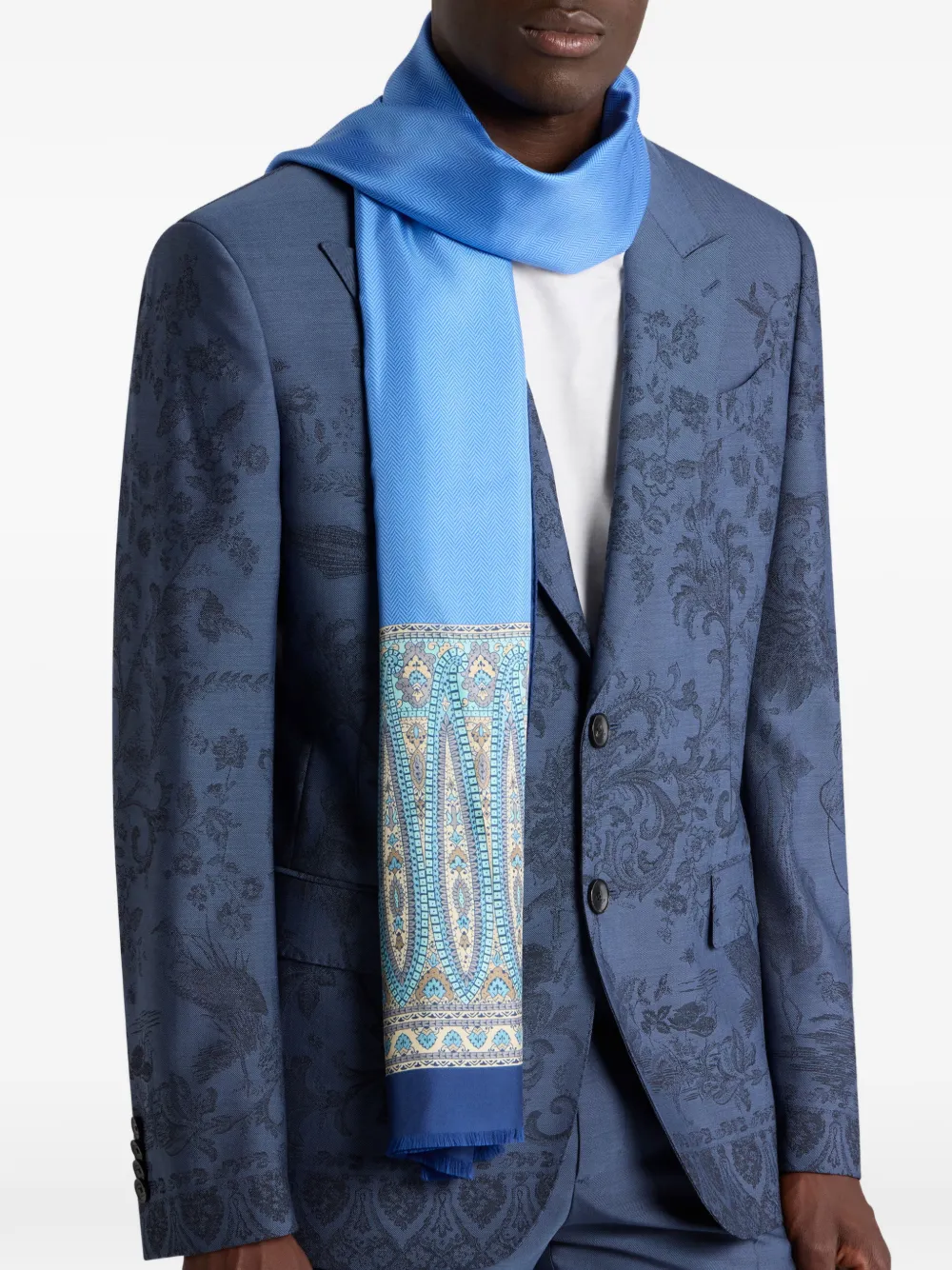 ETRO Sjaal met paisley-patroon Blauw