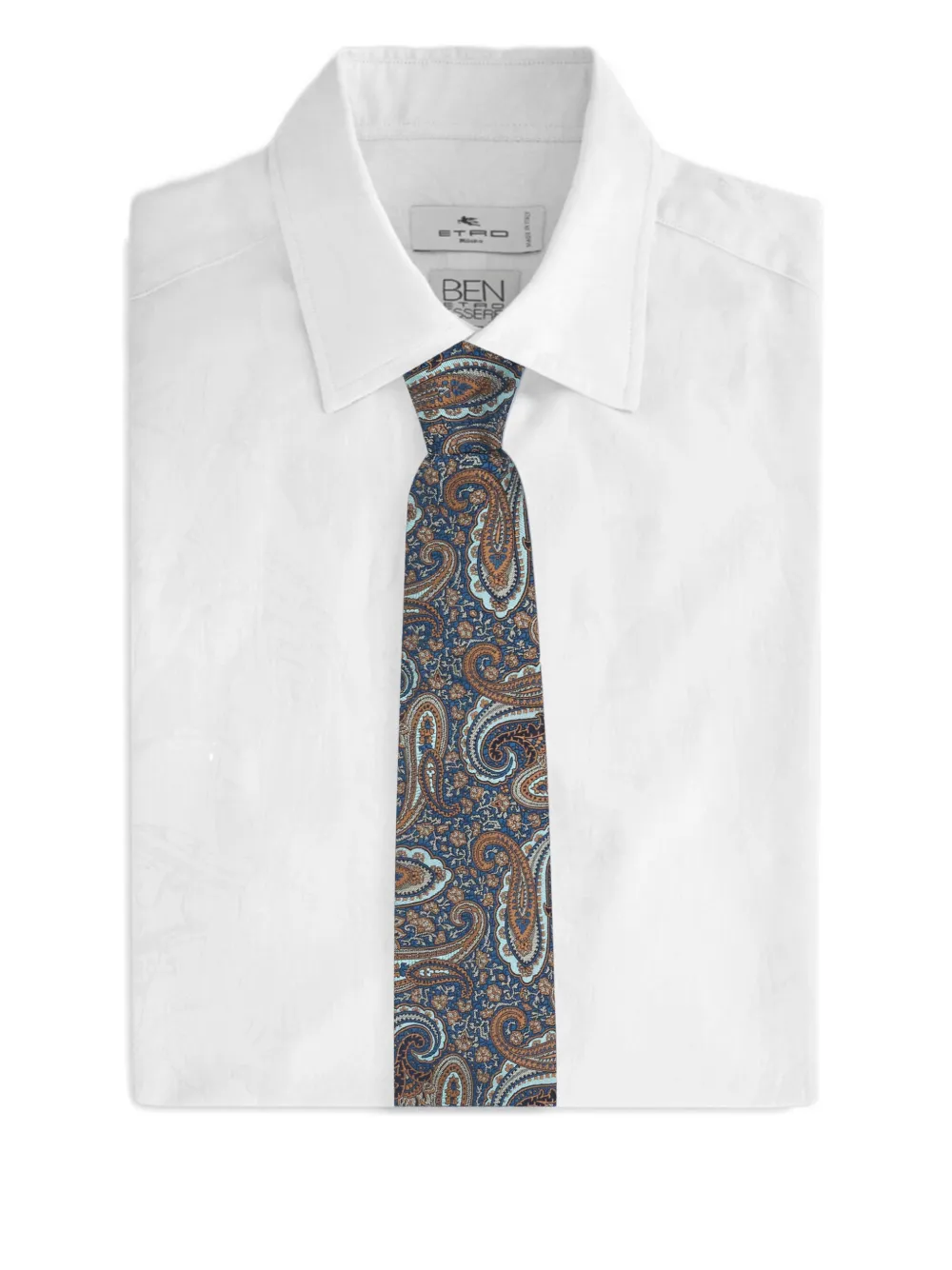 ETRO jacquard floral paisley tie Bruin