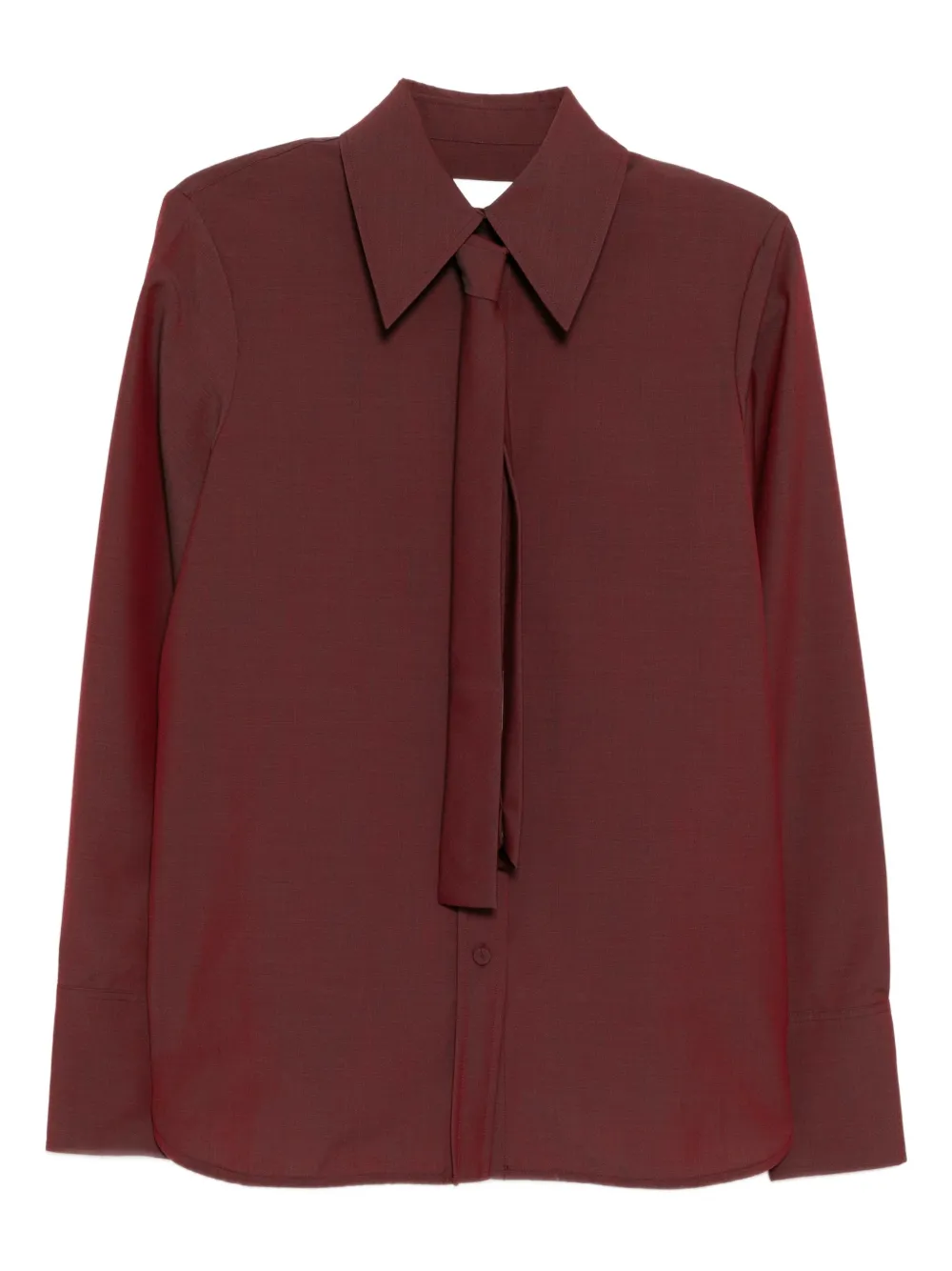 Jil Sander tie poplin shirt - Rot