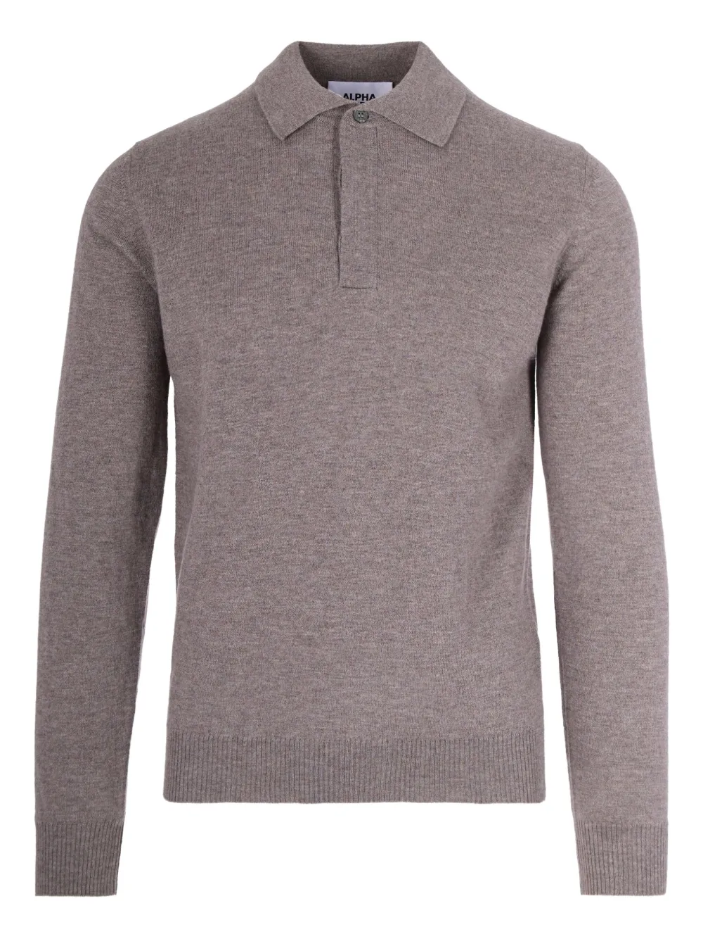 ALPHA STUDIO long-sleeve polo shirt | Grey | Image 1