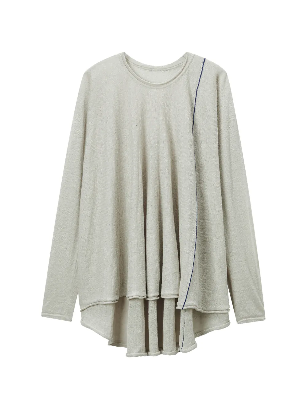 Y's line raw edge top - Toni neutri