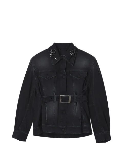 Simone Rocha crystal-embellished denim jacket